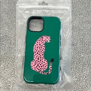 Green and Pink Cheetah iPhone 14 Case